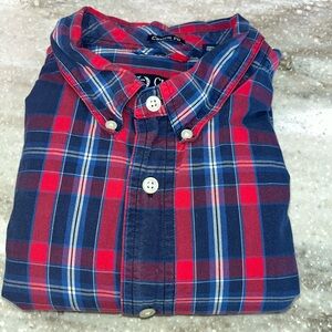 Chaps Red and Blue Plaid Shirt